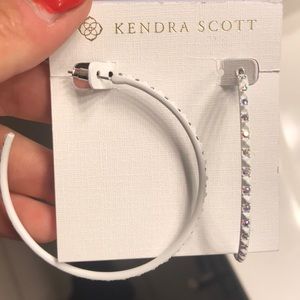 Kendra Scott White Hoop Earings